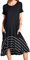 JayscreateEU Robe d'été pour femme - Robe de plage - Robe longue avec poche - Robe ronde - Manches courtes - Robe de maternité - Robe décontractée - Mini robe t-shirt pour femme, Noir , XXL