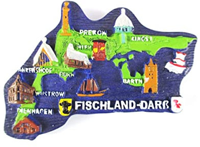 Fischland Darß Zingst Poly Magnet Germany Deutschland Souvenir,Neu