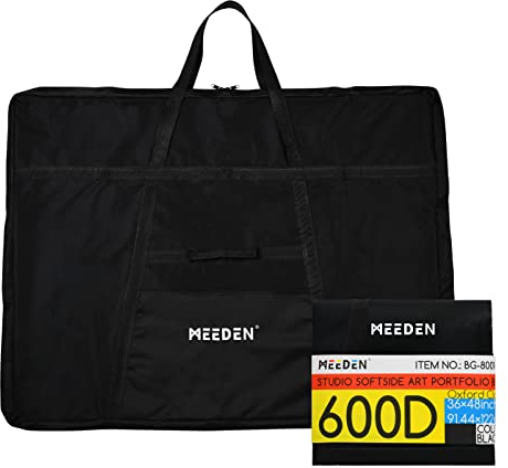 MEEDEN Kunstmappe Tragetaschen, 600D Oxford-Stoff Wasserdicht Künstler Portfolio Tasche, Tragetasche mit Schultergurt für A1/A2/A3/A4 Mappe, Zeichenbrett, Leinwand (91 X 122 cm)