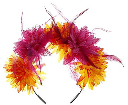 Damen 1920s Stirnband Klassisch Fascinators Haarspange Feder Blumen Haarklammer Haarschmuck Kopfschmuck Tea Party Kirche Haarreif Vintage Haarschmuck Mesh Stirnband für Halloween Fasching Karneval
