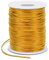 LEREATI Fil Nylon pour Bracelet 1.5mm x 100m Cordon Satin de Soie Cordon Bracelet Coulissant, Fil pour Tisser des Colliers, Bracelet, Perle, Bijoux, Macramé, Artisanat DIY (Doré)