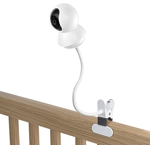 TIUIHU Baby Monitor Camera Clip Mount for TP-Link Tapo C200/C210/C220/C201/C202/C211/C212/C222/C230 Pan/Tilt Indoor Camera (White)