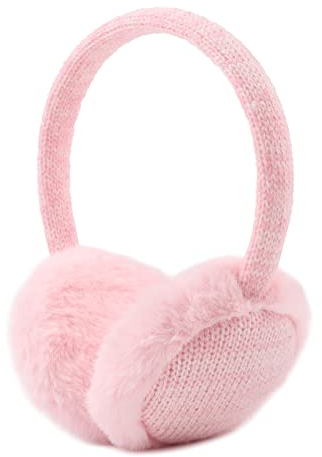 Pesaat Ohrenwärmer kinder mädchen Flauschige Ohrenschützer Jungen Warmer Earmuffs Winter (Rosa)