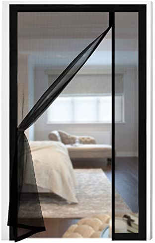 Mosquitera Magnética Puerta, Fillis 90x210cm Mosquitera de Fibra de Vidrio Puerta de Balcón Apertura Lateral Cortina Mosquitera Magnética Cortinas para Balcón Salón Dormitorio Puertas Patio