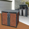 ML-Design Mülltonnenbox 2er 2 Tonnen 240L, 132x80x116,3 cm, Anthrazit-Rostoptik, Stahl/Cortenstahl, Abschließbare Mülltonnenverkleidung Klappdeckel/Tür, Müllbox Mülltonnecontainer Mülltonnenabdeckung