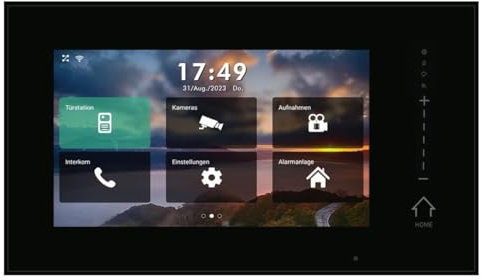 Nonic Balter ERA 7 IP WiFi Touchscreen HD Videostation Schwarz (IP über 2-Draht Bus, Plexiglas, Interkom, SD Slot, iOS + Android App)