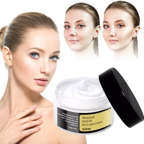 Advanced Snail 92 All in One Creme,Schneckenschleim Creme,Schneckencreme für Gesicht,Schnecken Creme,Facial Moisturiser Snail Cream,Firming Cream,für trockene und empfindliche Haut,100G