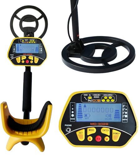 Spritool Hochgenauer Metalldetektor MD 3028 erkennt sowohl Metall als auch Nichtmetall, wasserdichte Spule, größeres LCD-Display mit Hintergrundbeleuchtung, besonders geeignet für Anfänger,