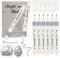 Dacono Silver Paint Pens - 8 PCS Acrylic Markers, Water-Based & Permanent, 2.0mm Tip, Ideal for Art & Crafts on Rocks, Glass, Wood, Ceramic Craft Supplies