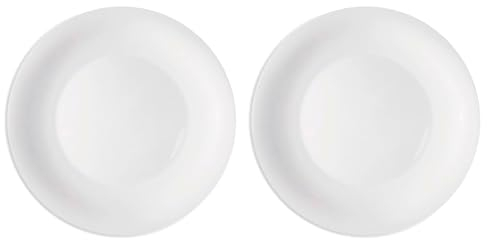 ACAN Tradineur - Pack de 2 Platos Modelo Elba Hondo - 24 cm - Material Resistente - Apto para lavavajillas y microondas - Ideal para el hogar, cocina y hosteleria.
