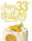 33 Birthday Cake Toppers, 33rd birthday decorations,33rd Cake Topper for Men,33 Cake Topper For Women, 33rd Birthday Cake Topper thirty three Gold Glitter