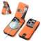SkyEagle iPhone 12/12 Pro Wallet Case with Card Holder【Compatible with Magsafe】 Women Men PU Leather RFID Blocking Flip Folio Protective Cover Credit Slots with Kickstand Stand for Apple 12,Orange