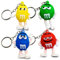 Shamoparty M Porte-clés haricot Mini Fête Charme préféré Porte-clés de sport Sac à dos - Accessoires de fête Cadeaux d'anniversaire pour enfants, M&M'S Chocolat mignon, couleur, M