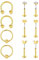 MODRSA 20G Lippenpiercing Damen Gold Eindrücken Nasenstecker Flach Tragus Helix Labret Medusa Piercing Herz Chirurgenstahl Piercing Schmuck