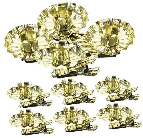 OKUMEYR Weihnachtskerzenhalter-Clip Flache Unterseite Clips Für Baum Weihnachtskerzenhalter Dekoration Metallclip Für Den Urlaub