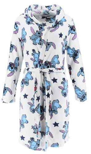 Disney Stitch Bata para Mujer, Suave Batin de Estar por Casa, Batin de Casa Polar Terciopelo, Regalo para Mujer y Adolescentes | Talla S