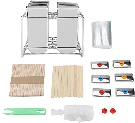Herramienta de cocina pop DIY para hacer helados de acero inoxidable + 6 s para uso industrial doméstico (Placa plana de cabeza redonda)