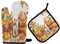 Ofenhandschuhe Tier Aquarell Kochhandschuhe Anti-Rutsch Topflappen Set Premium Qualität Topfhandschuhe Für Kochen Mikrowelle Backen