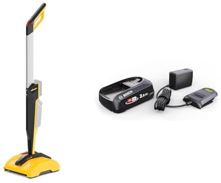 Bundle aus WAGNER Multifunktions-Terrassenreiniger Levaro Powerbrush 18V + WAGNER Starter-Kit 18V: Bosch 18V Lithium-Ionen Akku 2,5 Ah und Ladegerät - Power for All Alliance