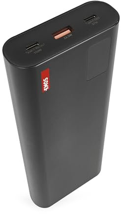 EMOS - Powerbank 27 000 mAh NTBF30 – Batteria esterna con Passthrough e Fast Charging 100 W PD – 2 porte USB-C/USB-A con cavo di ricarica – per tablet, iPad, telefono cellulare, fotocamera, Soundbox