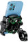 MOGGAM Porta cellulare moto antivibrazione - Supporto telefono moto anello e piattaforma in alluminio per l'installazione manubrio compatibile mobile 5,4-7,2