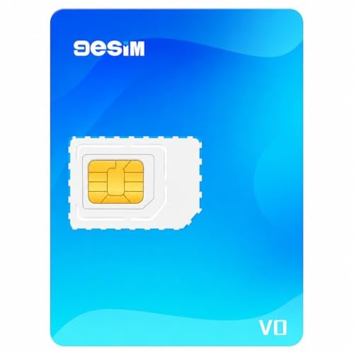 9esim v0 esim Adapter für entsperrte Android-handys internationales Reisen Europa usa Japan China unbegrenzte Daten SIM Karte vorgestanzt für einfache verwendung (Physical eSIM Karte)
