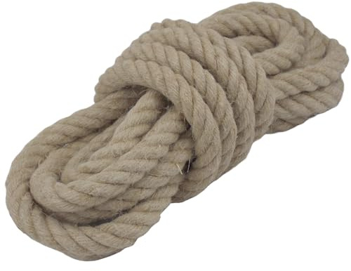 Hanfseil 30 mm gedreht | Naturseil aus 100 % Hanf Tauwerk Seil für DIY, Handwerk, Makramee, Garten & Dekoration ab 5m | Made in Germany | Ropes and More® (Ø30mm-5m)