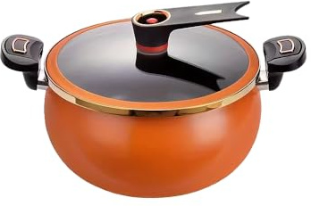 7L Non-Stick Ceramic Stock Pot,with Anti-Scald Handles Pressure Release Lid