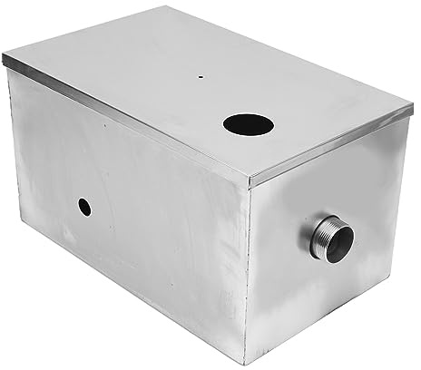 Topiky Professionell Fettavskiljare 400x250x230 Mm, Kommersiell Fettavskiljare, Oljevattenavskiljare i Rostfritt Stål för Köksavloppsvatten
