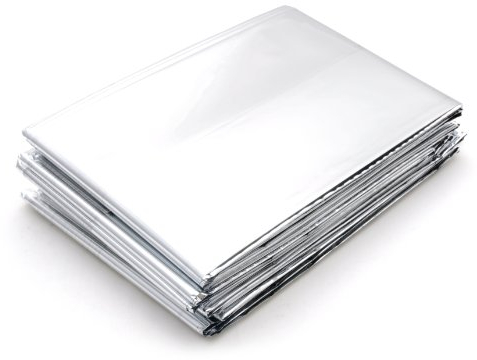 Ganzoo Rettungsdecke, Wärmedecke aus wärmeisolierender Alufolie, Emergency Blanket, Shelter für Notfälle (Abmessungen 215cmx90cm) - Marke
