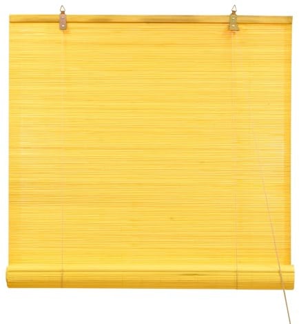 Victoria M. Bambusrollo Klemmfix Bambus Sichtschutz Rollo ohne Bohren Bambus Rollos Innen, für Fenster und Türen, 110 x 220 cm, Bambus