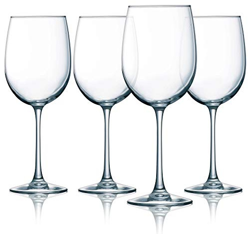 Luminarc Cachet - Juego de 4 copas de vino blanco de 19 onzas, 19 onzas, transparente