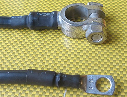 XtremeAuto® Batery Terminal Clamps Positive Negative Switch Leads 24 - Motor Earth Strap (Negative Battery Terminal Lead)