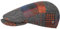 LIERYS Capri Merino Patchwork Flatcap Damen/Herren - Schirmmütze aus 100% Merinowolle - Schiebermütze Made in Italy - Karierte Wollcap Herbst/Winter grau 61 cm