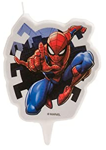 Spiderman 346187 Kerze FIGURINE 2D, Wachs, mehrfarbig, 5 x 2 x 8 cm