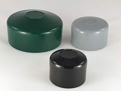 OuM 5 Stück Pfostenkappe Zaunpfahlkappe rund 38mm Schwarz