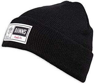 Djinns Beanie Big Label Black Schwarz, Size:OneSize