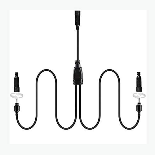 GreenClick 2-in-1 Splitter for Landscape Lighting Garden Path Lights, Connect Two Row Lights to One Adapter