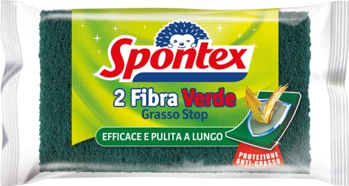 Spontex Fibraverde x2, Fibra abrasiva (confezione da 2)