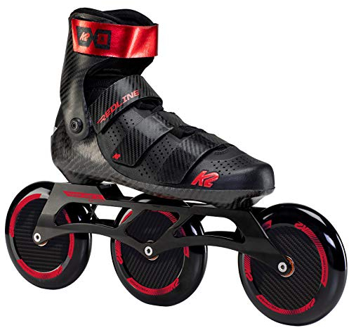 K2 Skates Unisex Inline Skates Redline 125, Black - red, 30F0199.1.1.105