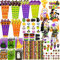 JOYIN 12 Stück vorverpackte Halloween-Schreibwaren-Sets für Kinder inklusive Halloween Notizblöcke, Bleistifte, Lineale, Aufkleber und Radiergummis, für Halloween Süßes oder Saures, Party Geschenk-Set