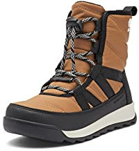 Sorel KIDS WHITNEY II SHORT LACE WATERPROOF Winterstiefel für Unisex Kinder, Braun (Elk x Black) - Youth, 33 EU