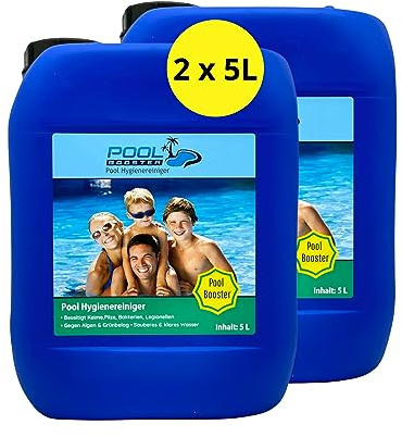Flora Boost Pool Booster 10 L I Wasserpflege für Pools, Whirlpool & Planschbecken I Poolpflege gegen Algen & Bakterien I Reiniger für kristallklares Wasser I 100% hautverträglich
