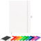 Blocco note per appunti, in formato A5, pagine bianche senza righe, con copertina rigida, blocchetto, diario, colore: Bianco