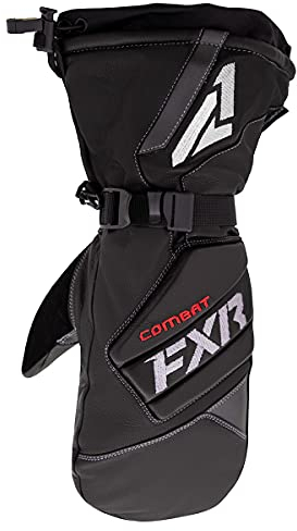 FXR Combat Leather Mitt Snowmobil Handschuhe, schwarz, XL