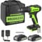 Greenworks 24V Brushless Cordless Drill Kit, 310 in./lbs, 18+1 Position Clutch, 1/2 '' Keyless Chuck, Variable Speed, (2) 2Ah Batteries with 2A Fast Charger, LED Light with Tool Bag