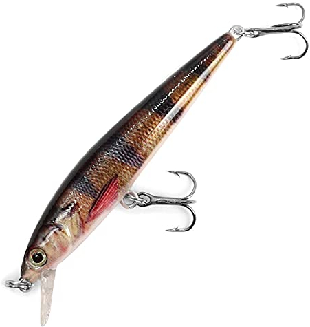 Major Fish Raptor Barsch Wobbler Flachläufer 7 cm Forelle Minnow Real Perch