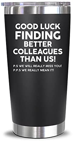 NEWELEVEN Leaving Gifts for Colleagues Women Men - Good Luck, New Job Gifts Leaving Presents for Colleagues - Funny Present for Coworkers, Colleague, Boss - 20 Oz Tumbler