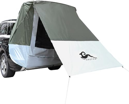 HREFEU SUV Tailgate Tent with Awning, Sun Shelter for Camping, Hatchback Tent, Waterproof 3000MM UPF 50+