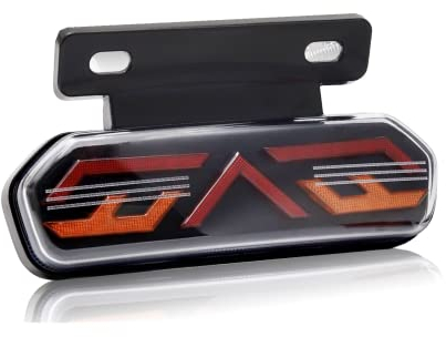 NWpangu 12V Motorcycle Tail Light Multi-Function Rear LED Stop Brake Turn Light for Motorcycle Chopper Electronic Bike